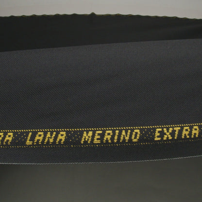 Virgin Merino Wool Twill Suiting Made in Italy - Black