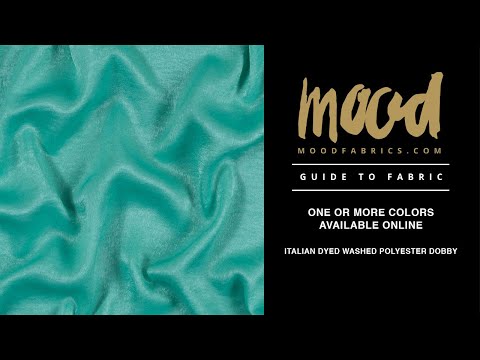 Italian Biscay Green Dyed Washed Polyester Dobby - Image 5 of 5