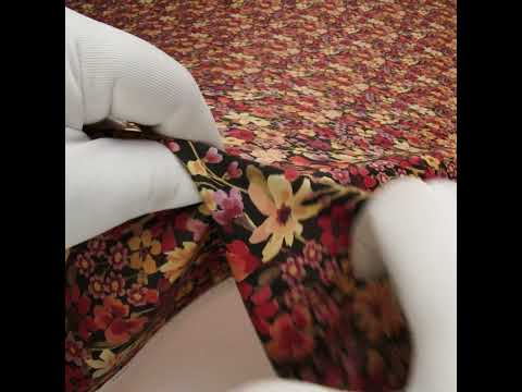 Liberty Fabrics Tana Lawn® - Dreams of Summer Orange - Brown, Orange and Red Watercolor Floral - Image 6 of 6