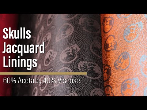 Skulls Jacquard Lining - Black and Charcoal Bi-Color - Image 7 of 7