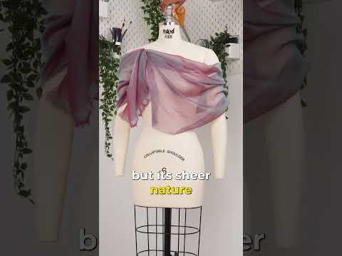 Chiffon-Like Silk Voile - Gray and Tan Iridescent - Adelaide Collection - Image 6 of 6