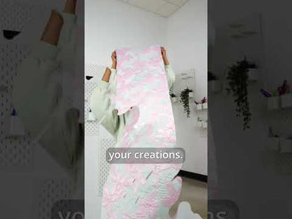 Baby Blue and Cream Floral Sheer Luxury Brocade