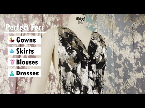 Polyester Chiffon Plisse with Abstract Gold Foiling - Silver-Gray - Aralia Collection - Image 6 of 6