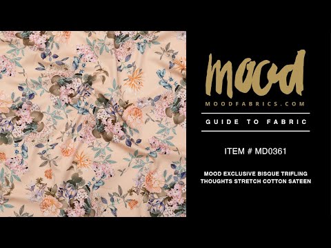 Stretch Cotton Sateen - Bisque Floral - Trifling Thoughts Print - Mood Exclusive Kenko Collection - Image 5 of 5