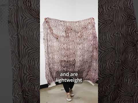 Viscose Georgette - Pink and Brown Zebra Stripes - Destination Oasis Print - Mood Exclusive Kilimanjaro Collection - Image 6 of 6