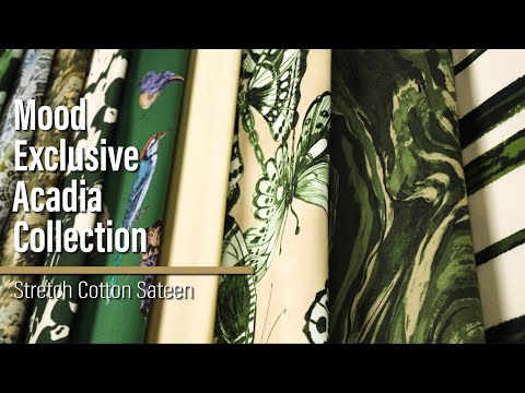 Stretch Cotton Sateen - Olive and Hunter Green Geometric Lines - Hedge Maze Print - Mood Exclusive Acadia Collection - Image 7 of 7