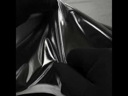 Knit Faux Leather with PET Anodized Aluminum Film - Silver - Elizabeth Collection
