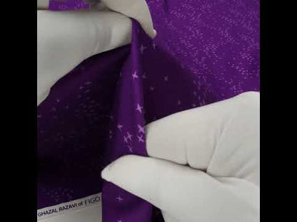 Printed Quilting Cotton by Ghazal Razavi for FIGO Studio - Purple Birds - Seasons Basics Collection