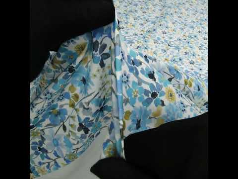 Liberty Fabrics Tana Lawn® - Dreams of Summer Blue - Light Blue and Pale Yellow Watercolor Floral - Image 5 of 5