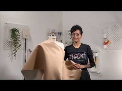 Brown and Tan Two-Tone Double Duchesse Satin