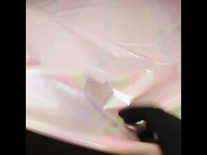Metallic Lame Jacketing - Pastel Rainbow Ombre Stripe on Baby Pink - Inez Collection