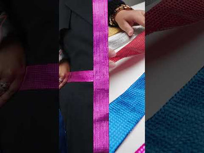 Metallic Silver Iridescent Wire Edged Ribbon - 1.5"