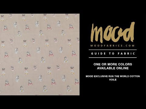 Cotton Voile - Beige Faces - Run the World Print - Mood Exclusive Harvest Collection - Image 5 of 5