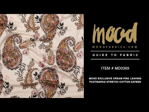 Stretch Cotton Sateen - Cream Pink Paisleys - Leaving Footmarks Print - Mood Exclusive Kenko Collection - Image 5 of 5