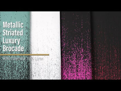 Silver and Metallic Black Striated Luxury Brocade