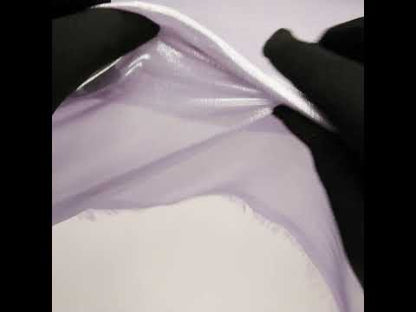 Liquid Sheen Metallic Polyester Chiffon - Silver on Lavender - Liquid Sheen Chiffon Collection