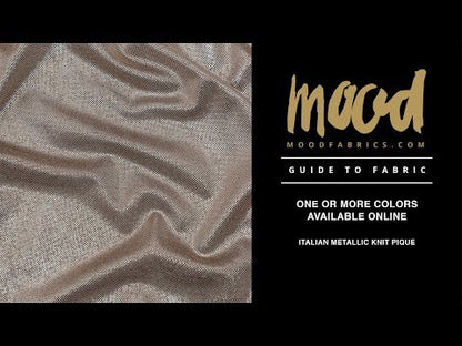 Italian Metallic Black Knit Pique