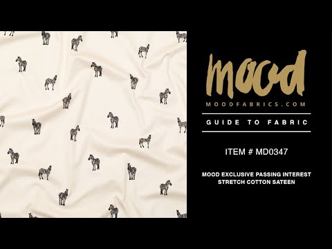 Stretch Cotton Sateen - White Zebras - Passing Interest Print - Mood Exclusive Kenko Collection - Image 5 of 5