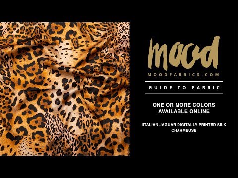 Mood Exclusive Italian Golden Brown Jaguar Digitally Printed Silk Charmeuse - Image 5 of 5
