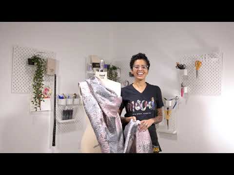 Metallic Black Abstract Luxury Brocade - Image 5 of 5