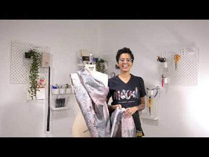 Metallic Gold and Black Abstract Luxury Brocade