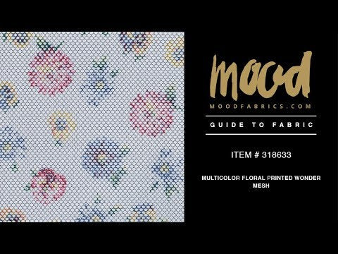 Multicolor Floral Printed Wonder Mesh - Image 5 of 5