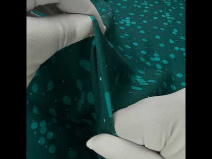 Printed Quilting Cotton by Ghazal Razavi for FIGO Studio - Teal Snow Textured Circles and Spots - Seasons Basics Collection