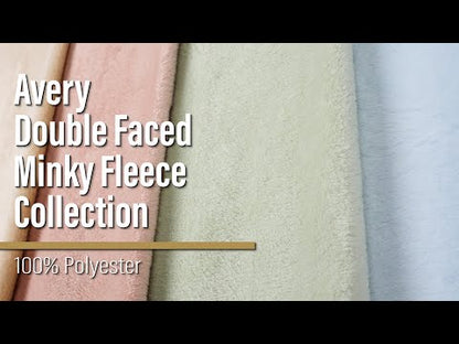 Double Faced Minky Fleece - Eggshell - Avery Collection