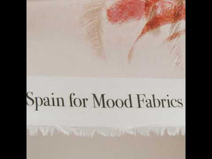 Cotton Voile Panel - Coral and Green Palm Trees - Sunset Palms Print - Mood Exclusive Aloha Collection