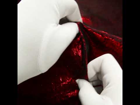 Metallic Brocade - Red Subtle Wrinkles - Kylie Collection - Image 6 of 7