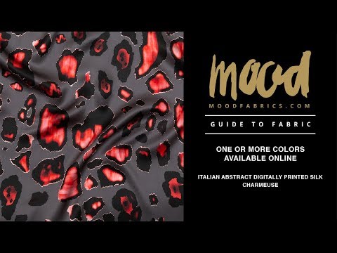 Mood Exclusive Italian Natural and Brown Abstract Digitally Printed Silk Charmeuse - Image 5 of 5