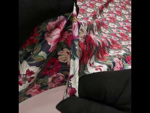 Liberty Fabrics Tana Lawn® - Poppy Amelie Dark Blue - Red, Green and Navy Poppy Flower Field - Image 6 of 6