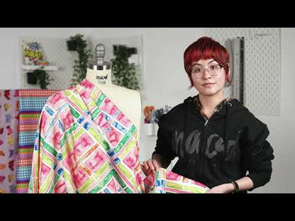 Stretch Cotton Sateen - Rainbow Blurred Spots - Galactic Gumdrops Print - Mood Exclusive Sugar Collection