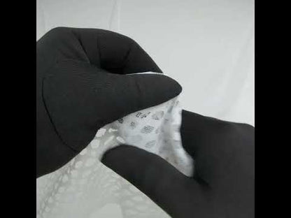 Nylon Raschel Mesh Lace - Black Dotted Stripes