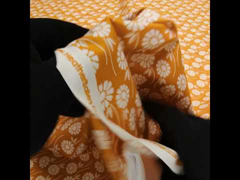 Printed Quilting Cotton by Heather Bailey for FIGO Studio - Butterscotch Upsy Daisy Floral - Pop Sugar Collection - Image 6 of 6