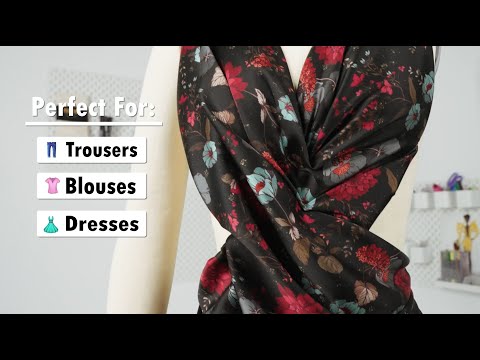 Polyester Twill Print - Purple, Red and Black Floral - Mood Exclusive Antheia's Grace - Image 7 of 7