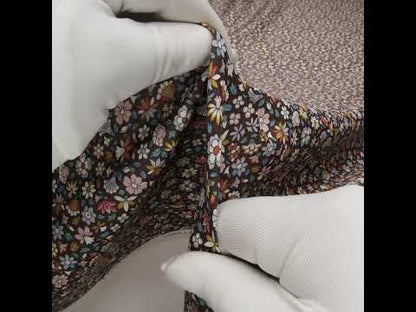 Liberty Fabrics Tana Lawn® - Meera Multi Pastel - Golden Yellow, Light Blue and Brown Simple Floral