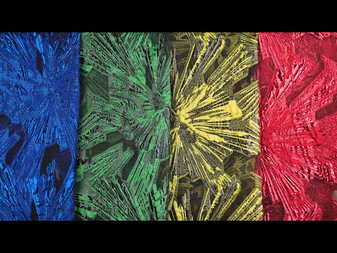 Metallic Blue Firework Flowers Luxury Burnout Brocade - Image 6 of 6