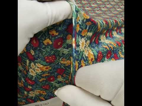 Liberty Fabrics Tana Lawn® - Florence May Dark Blue - Blue, Red and Yellow Wildflower Field - Image 5 of 5