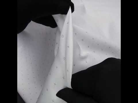 Printed Quilting Cotton by Ghazal Razavi for FIGO Studio - White and Gray XO Grid - Dovetail Collection - Image 6 of 6