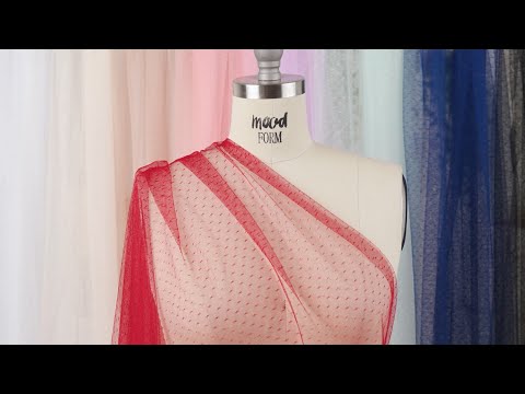 Point D'Esprit Tulle - Wine - Remi Collection - Image 6 of 6