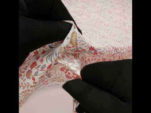 Liberty Fabrics Tana Lawn® - Shepherdly Song Pink - Pink, Peachy Orange and Blue-Gray Wildflowers - Image 6 of 6