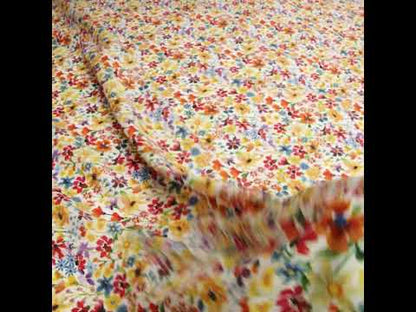 Liberty Fabrics Tana Lawn® - Dreams of Summer Multi Bright - Yellow, Orange and Blue Watercolor Floral