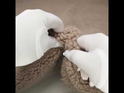 Recycled Polyester Faux Sherling Fur - Warm Gray - Image 6 of 6