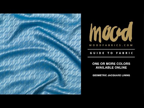 Geometric Jacquard Lining - Light Blue and Royal Blue - Image 5 of 5