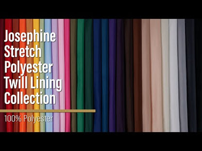 Stretch Polyester Twill Lining - Sky Blue - Josephine Collection