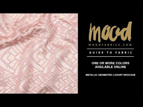 Metallic Pink Geometric Luxury Brocade - Image 5 of 5