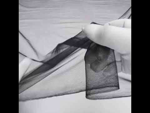 Soft Nylon Tulle - Black - Leonardo Collection - Image 5 of 5