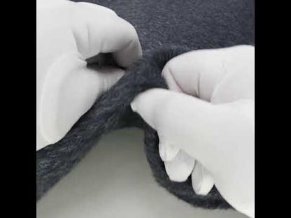 Fur-Like Alpaca and Wool Coating by Balenciaga - Heathered Silver and Black - Made in Italy