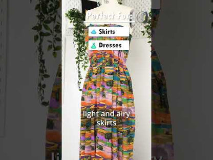 Viscose Crepe - Landscape Blocks - Mood Exclusive Take Me Home Print